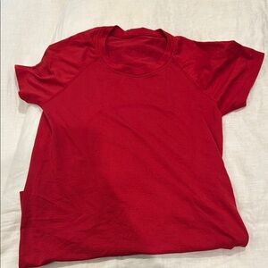 Lululemon Red Short Sleeve Athletic Top